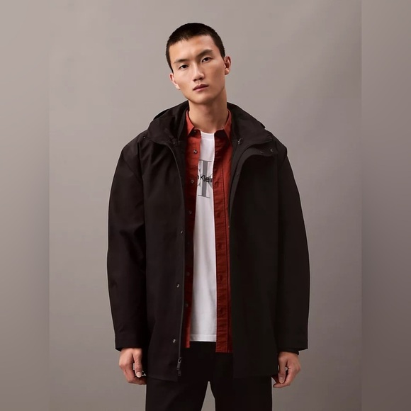 Calvin Klein Men’s extra large XL 3-in-1 Mid Length Jacket black brown ex cond - Picture 1 of 13